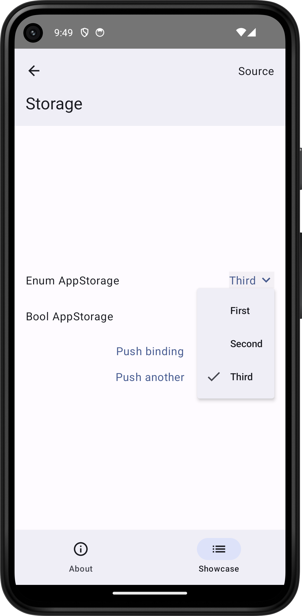 Android screenshot for Storage component (light mode)