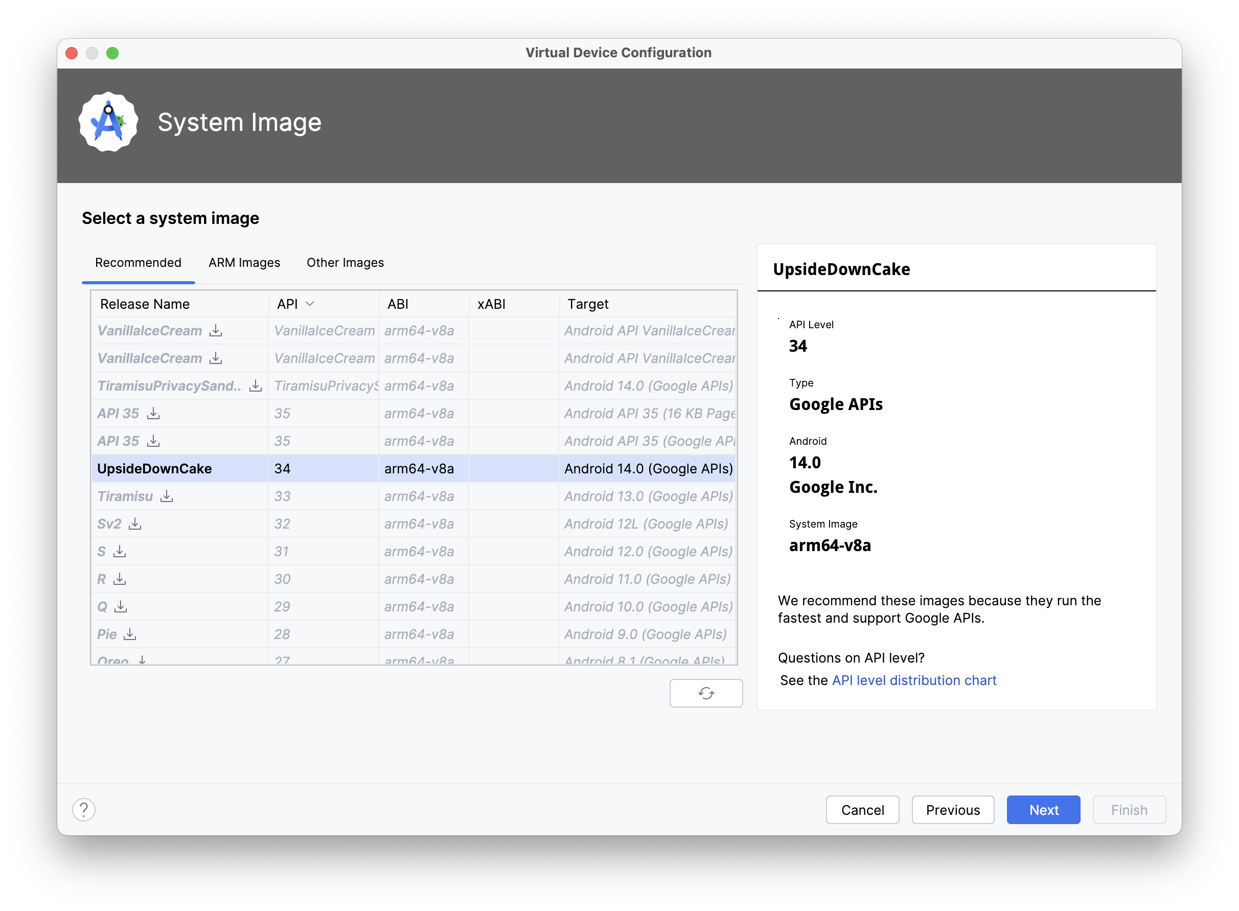 Android Emulator Setup 4: Select System Image