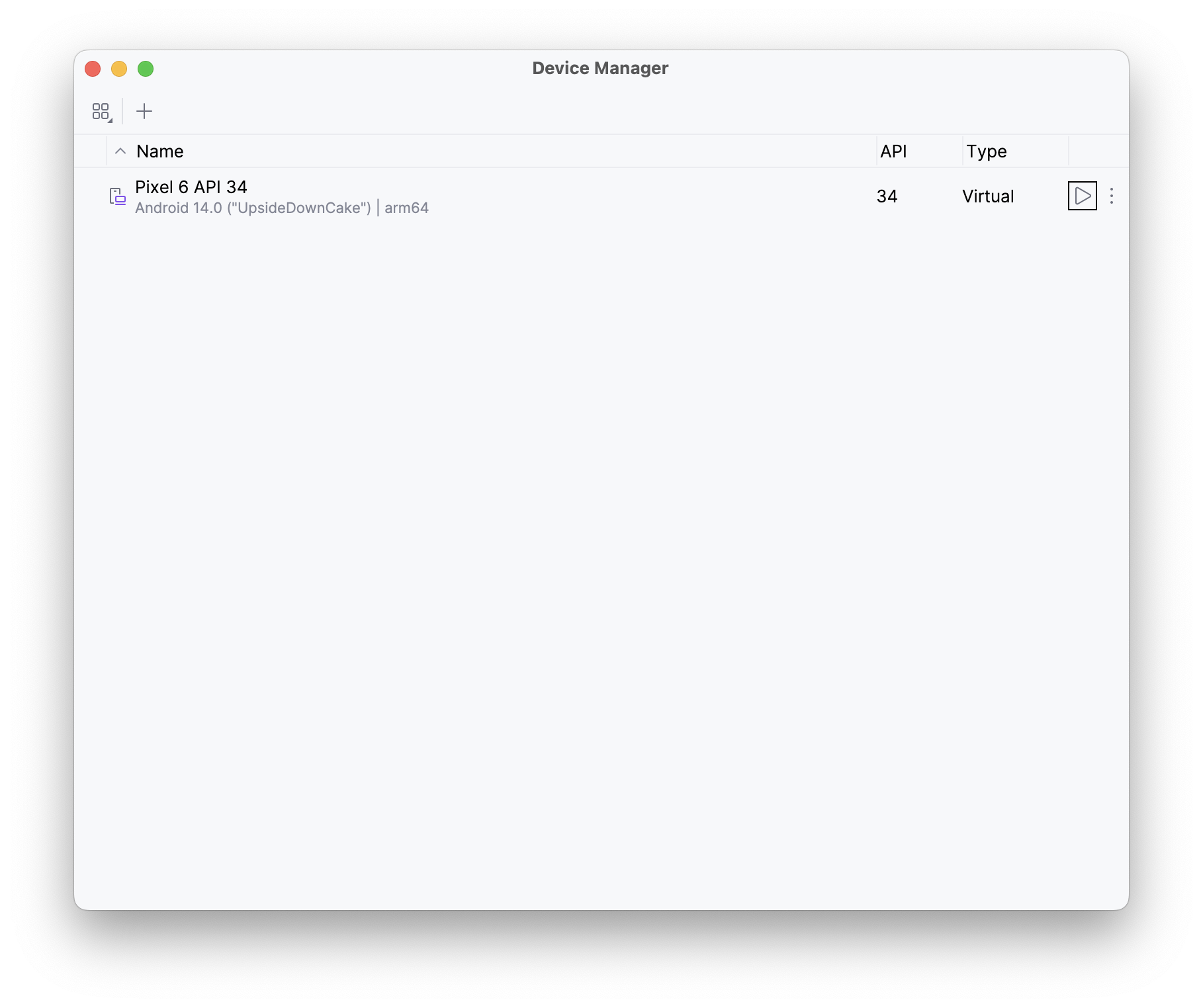 Android Emulator Setup 6: Device Manager