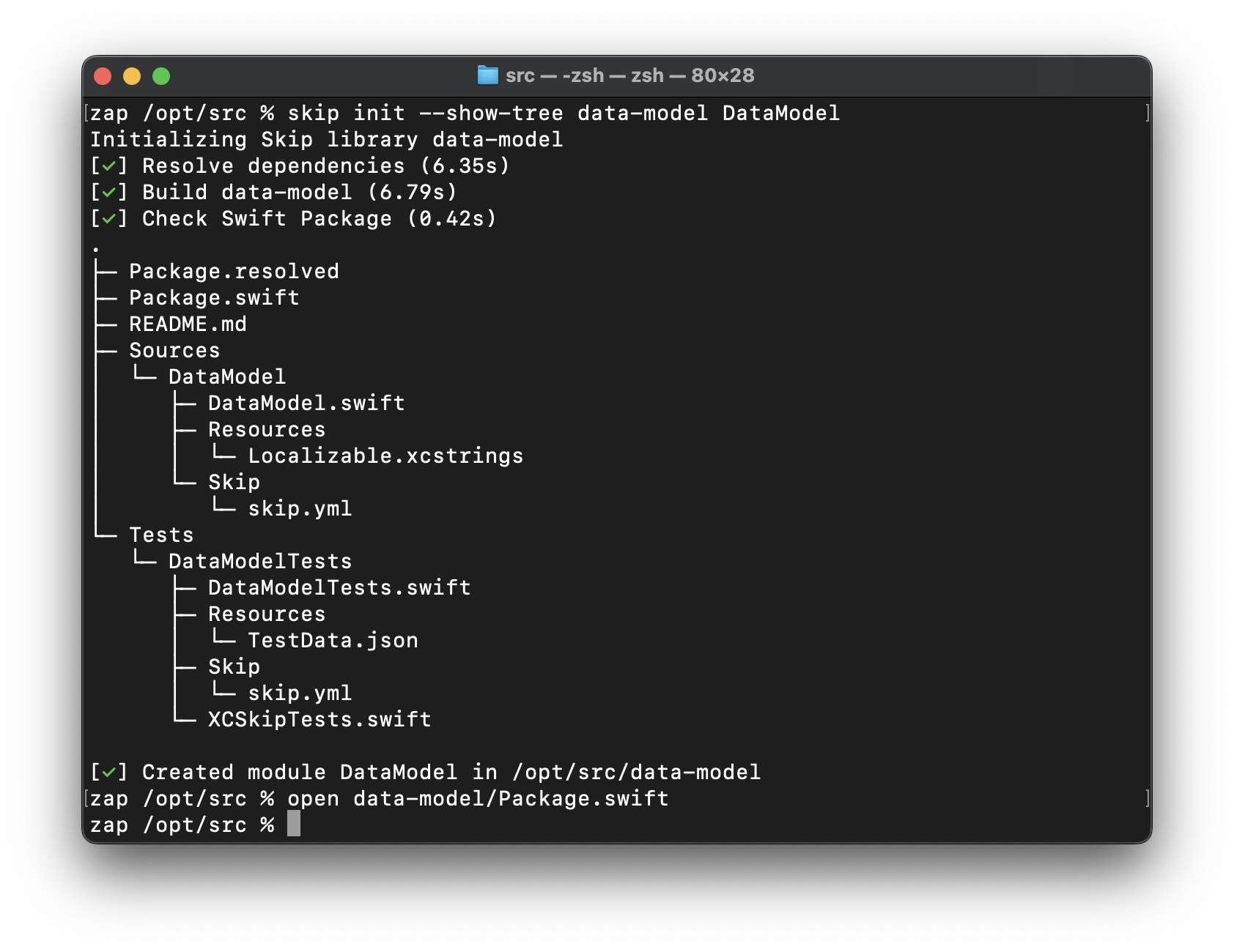 Framework Development Screenshot