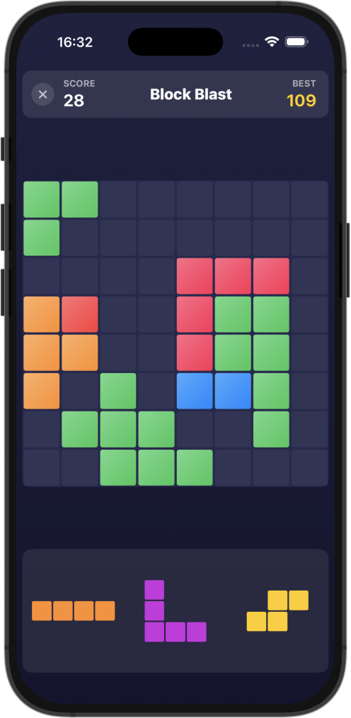 Screenshot of Block Blast on iPhone